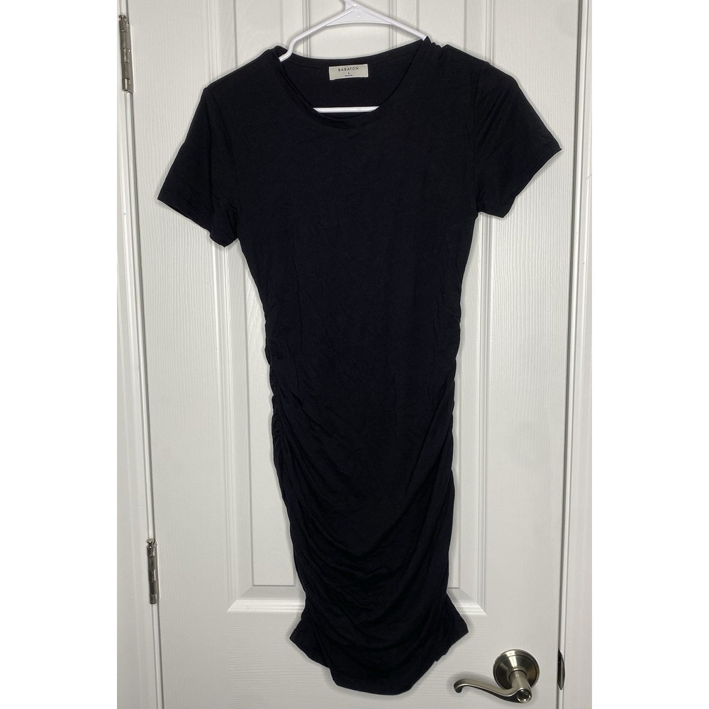 Babaton Women's Contour‎ Ruched Midi Dress Black Size Small